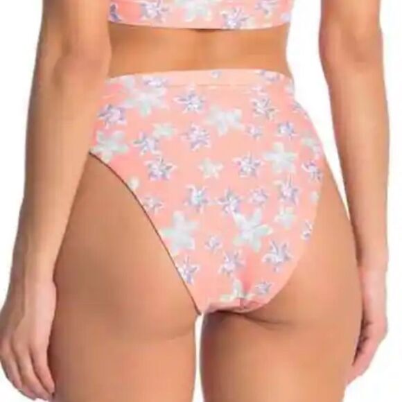 NEW Becca Floral French Cut High Leg Bikini Bottoms Medium - Picture 2 of 8